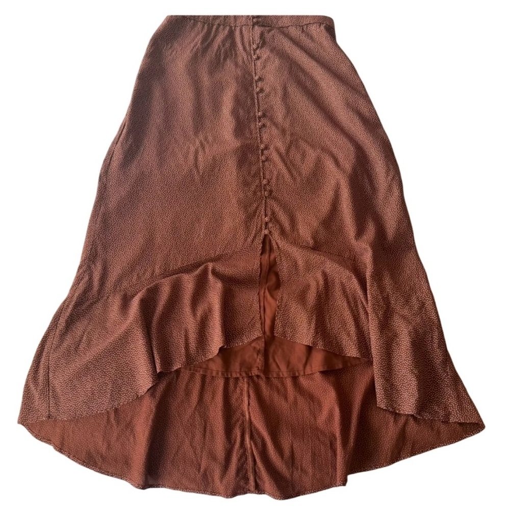 Abercrombie & Fitch Asymmetrical Skirt in Rust Brown
